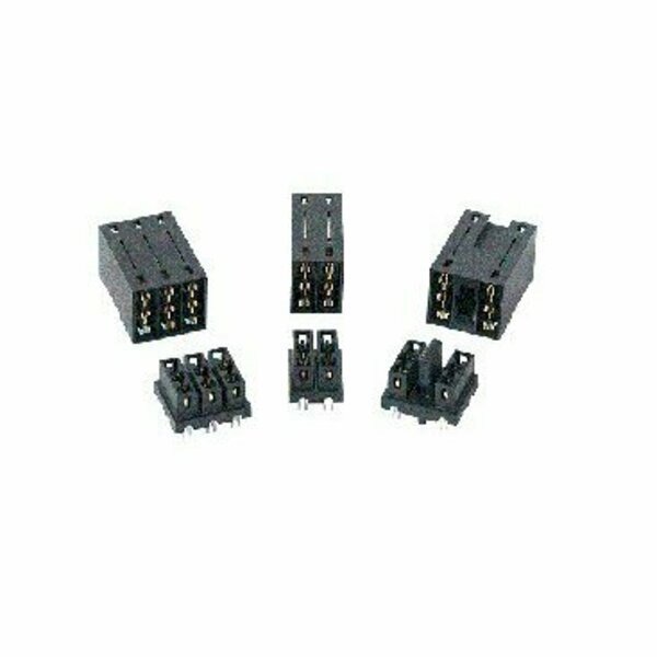Rectangular Power Connector, 3 Contact(S), Female, Press Fit Terminal, Receptacle, Fci, Mfr#: 10078902-001LF